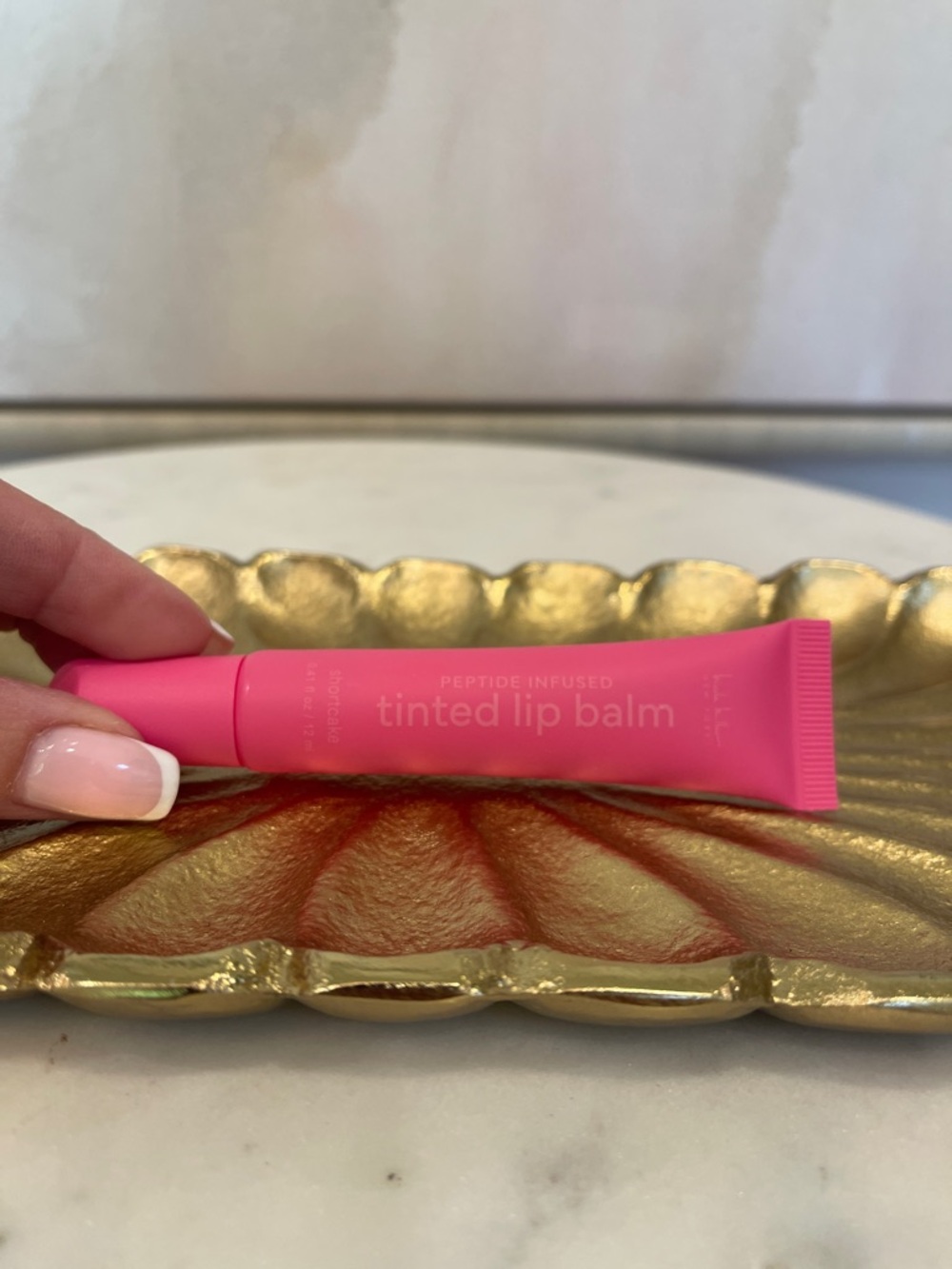 NWOT Nicole Miller Tinted Lip Balm - Shortcake Peptide-Infused Hydrating Tint